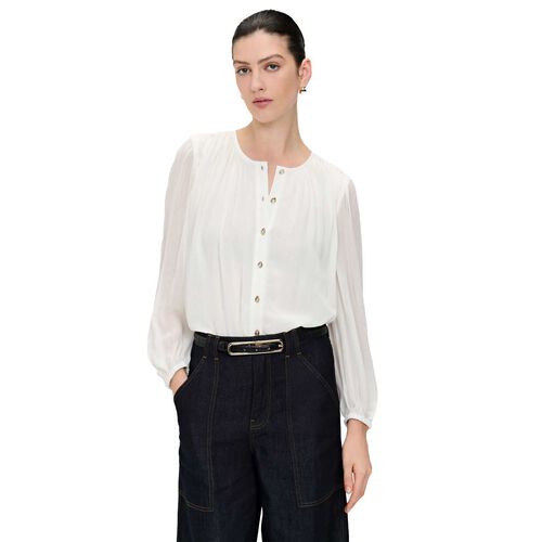 Veronika Maine Georgette Gathered Blouse